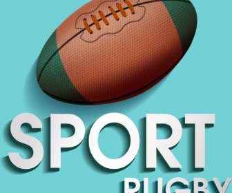 Sport Rugby Arrière-plan Brillant Brun Noir
