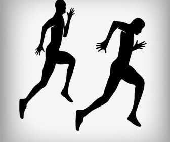 Runners Silhouette Vector Design