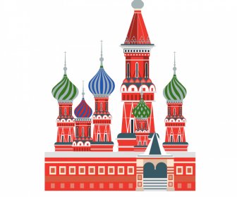  Icono De Letrero De Edificio Ruso Elegante Plano Clásico Boceto Clásico