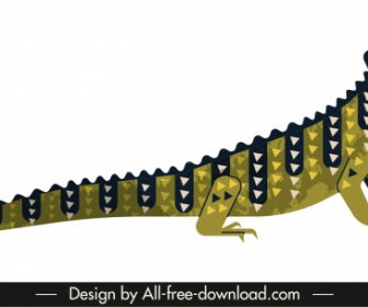 Icono De Las Especies De Salamandra Coloreada Decoración Clásica