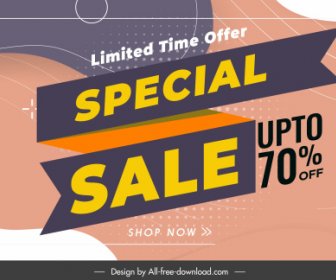 Sale Banner Template Colorful Abstract Decor