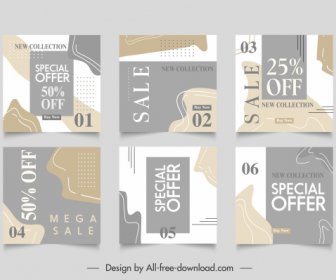 Sale Banner Templates Blurred Abstract Decor
