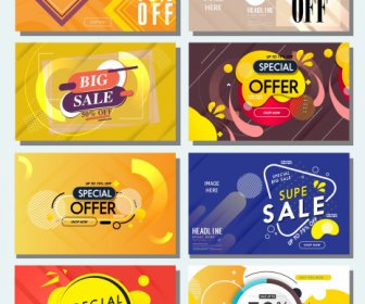 Sale Banners Templates Colorful Modern Dynamic Decor