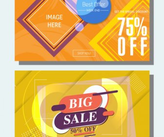 Sale Banners Templates Modern Colorful Flat Decor