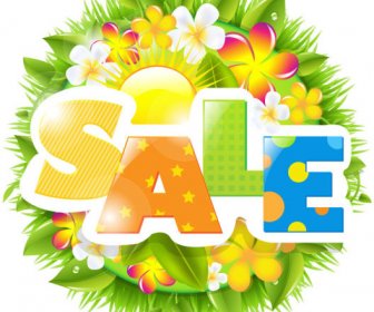 Sale Elements In The Summer Vector Graphics