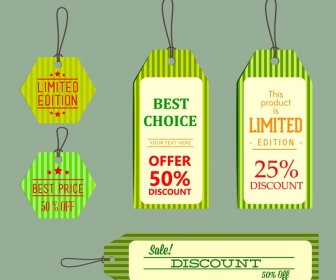 Sale Labels Collection Stripes Background In Various Shapes