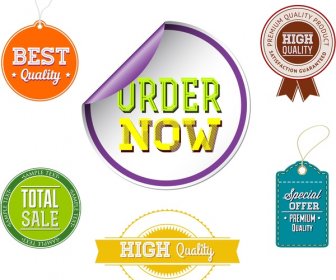 Sale Promotion Labels Collection Design With Various Shapes