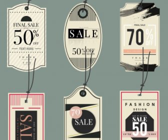 Sale Tags Templates Classic Flat Shapes