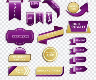 Satış Etiketleri şablonları Modern Parlak 3d Düz şekiller