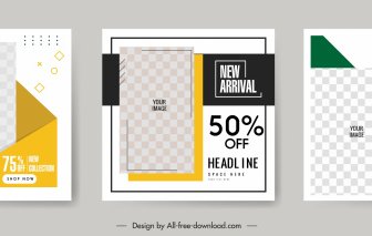 Sales Banners Templates Bright Checkered Decor