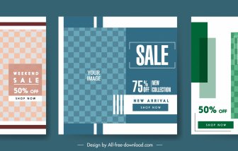 Sales Poster Templates Elegant Flat Checkered Decor