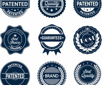 Sales Promotion Labels Sets Classical Circles Icons