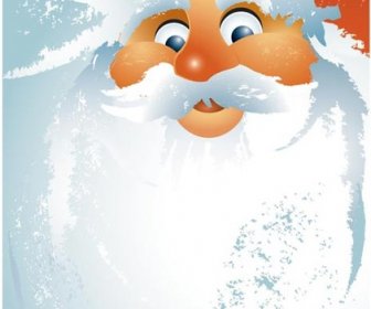 Санта-Клаус портрет снег зимой вектор
