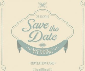 日付の結婚式の招待状を保存します。