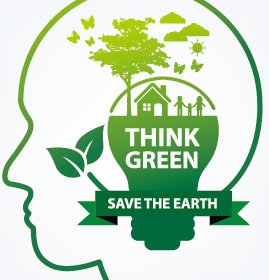 Salvar A Mundo Eco La Protección Ambiental Plantilla Vector