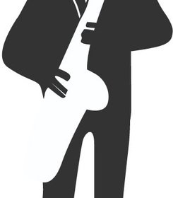 Saxophon-Mann-silhouette
