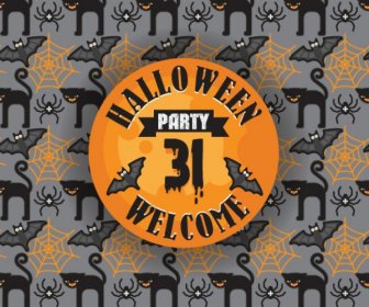 Scary Seamless Pattern For Halloween Party