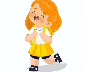ícone Estudante Emoção Engraçado Esboço De Personagem De Desenho Animado