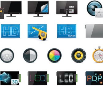 Science And Technology Product Icons Set Vector