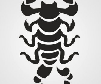 Scorpion Silhouette Vettore Fissato