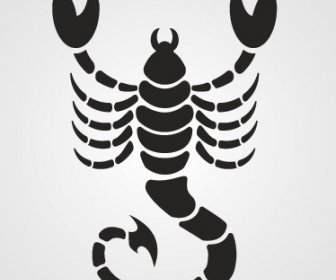 Scorpion Silhouette Vettore Fissato