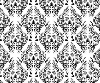 Seamless Background With Damask Ornament