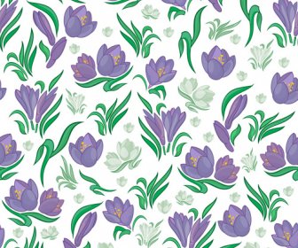 Seamless Floral Pattern Beautiful Vector
