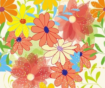 Seamless Flower Pattern Background Vector Graphic