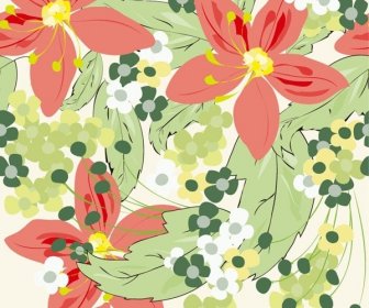 Seamless Flower Pattern Vector Illustration