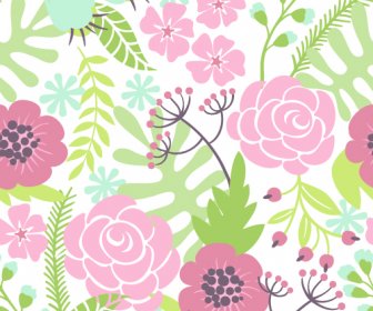 Seamless Pattern Flower Background