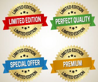 Serrated Yellow Icons Sets Of Sales Promotion