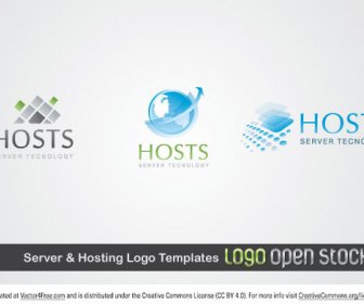 Server Und Hosting-Logo-Vorlagen