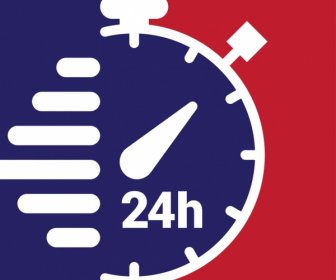 Serviço E Suporte Para Os Clientes 24 Horas Por Dia E 7 Dias Um ícone De Semana Aberto Ao Redor Do Relógio Vector