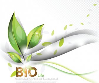 Conjunto De Bio Life Vector Backgrounds