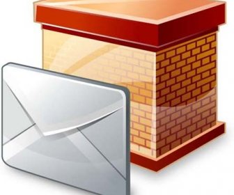 Set Blok Email Ikon Vektor