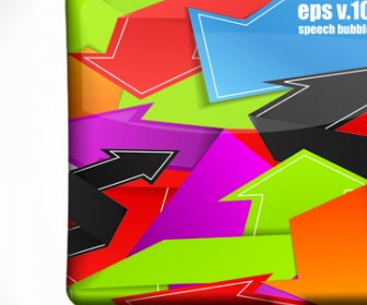 Set Of Bright Colored Banners Vector