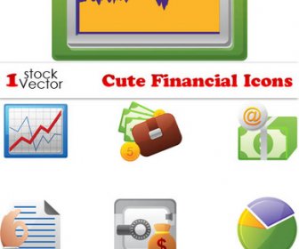 Conjunto De Vetores De ícones Financeiros De Negócios