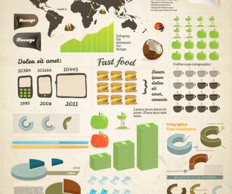 Set Of Business Infographics Elements Vector