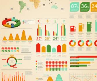 Set Of Business Infographics Vector