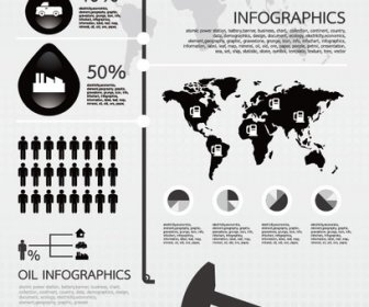 set bagan dan infographics desain elemen vektor