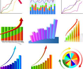 Set Of Chart And Infographics Vector