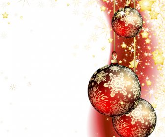 Set Of Christmas Balls Decor Backgrounds Vector