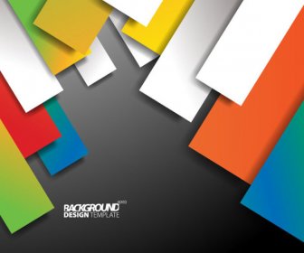 Set Of Colored Shapes Backgrounds Vector