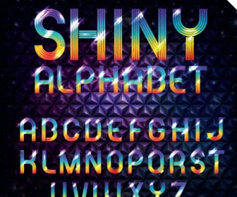 Set Of Colorful Alphabet And Numbers Design Vector