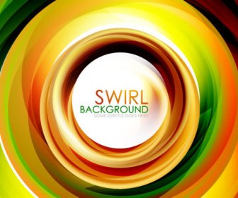 Set Of Colorful Swirl Abstract Vector Background