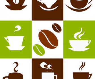 Set Of Creative Coffee Design Elements Vector 2