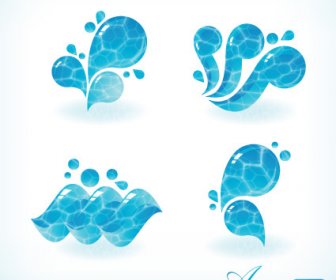 Reihe Von Kreativen Wasser Design Elemente Vektor