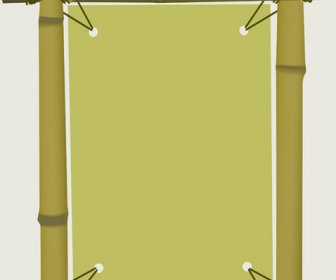 Conjunto De Diferentes De Bamboo Frame Design Vector