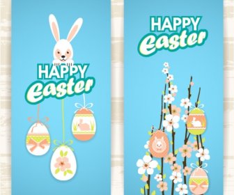 Set Of Easter Banners