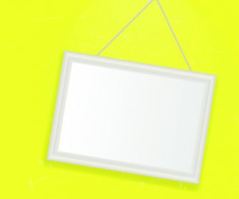 Set Of Empty Frame Hanging On The Wall Vector Graphic